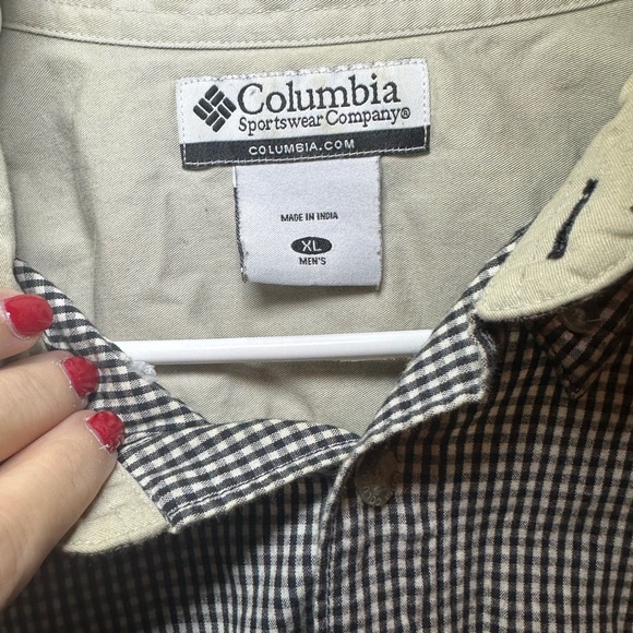 Columbia‎ black gingham men’s shirt XL - Picture 3 of 5